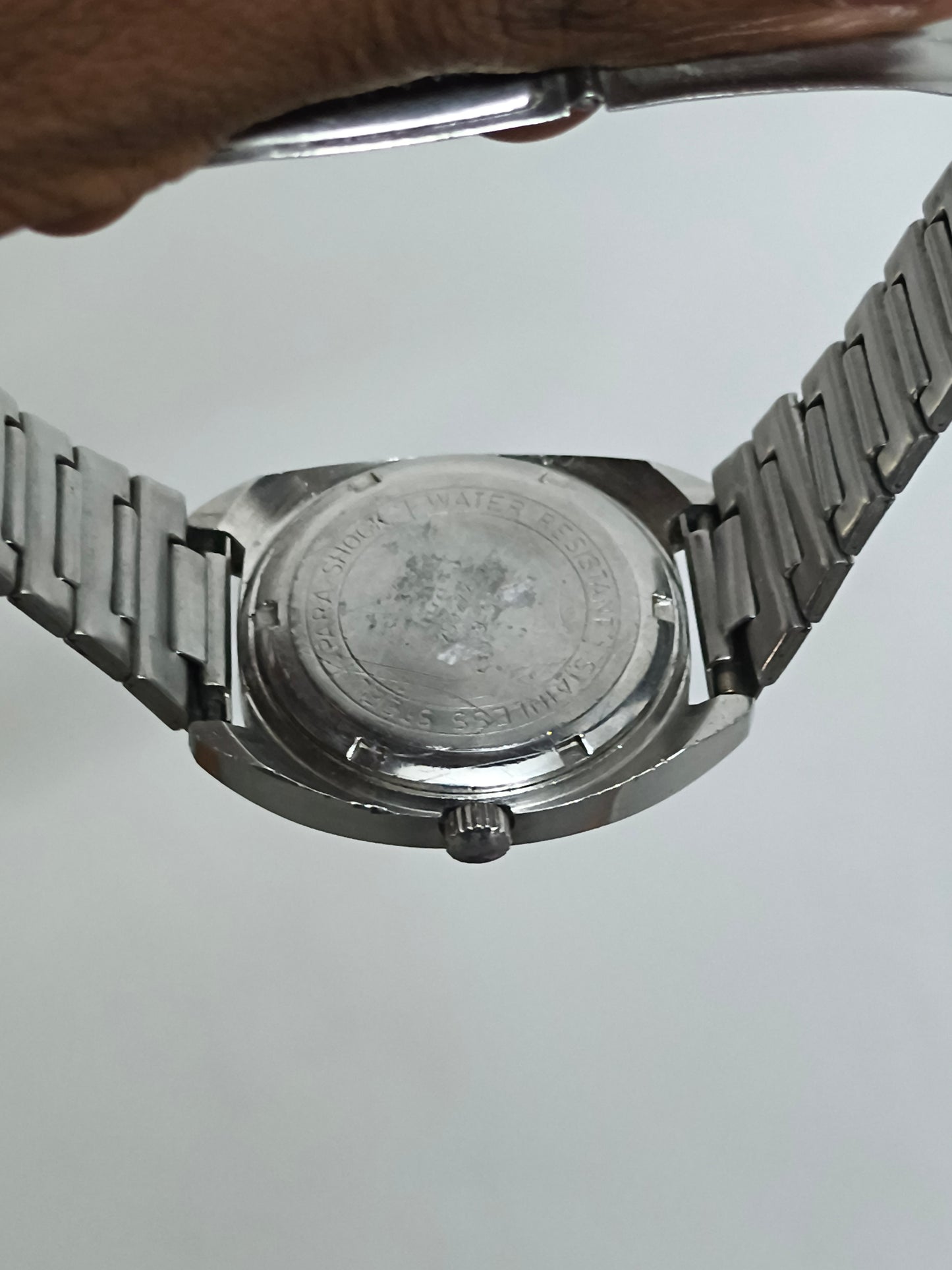 HMT Kohinoor Mechanical Watch with Black Dial and Steel Bracelet