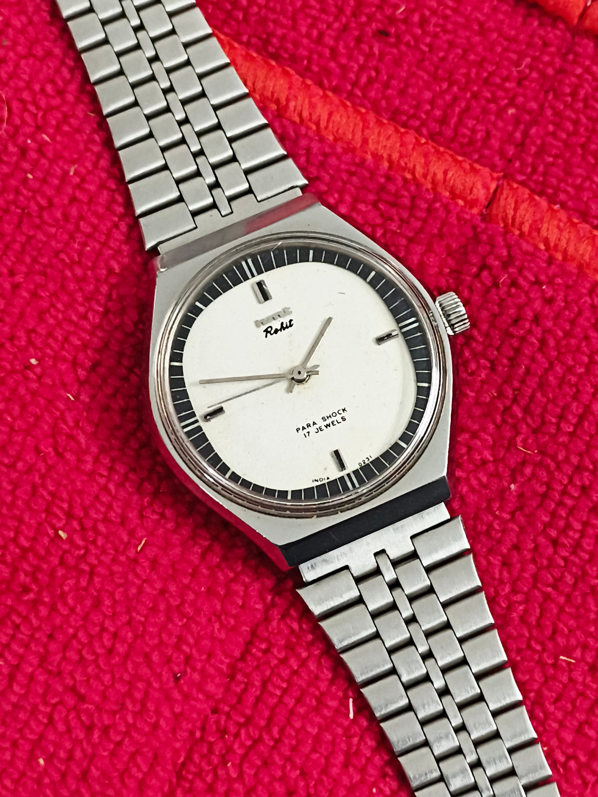 HMT Rohit Hand-wound Vintage Watch with a White Dial