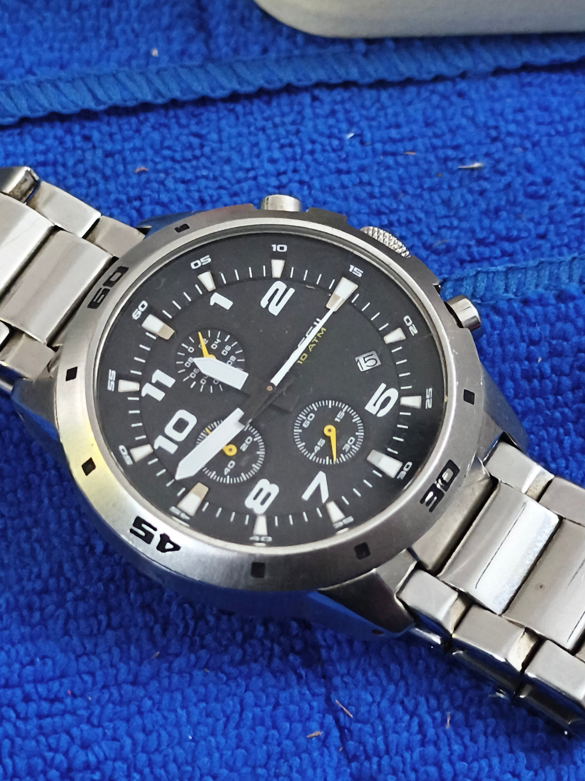 Fossil Quartz Chronograph 45mm, Neo-vintage