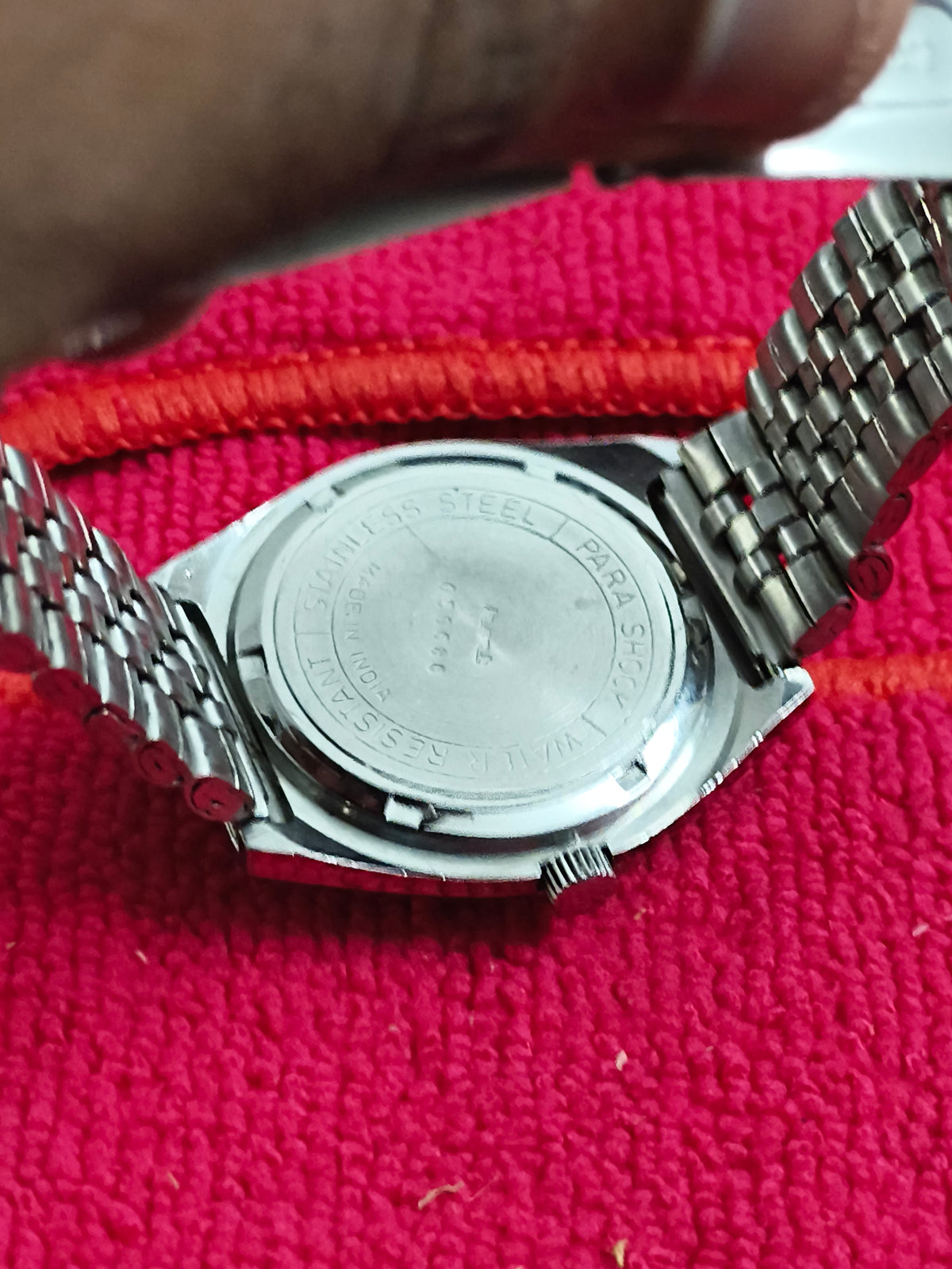 HMT Arjun Hand-wound Vintage Watch with a Blue Matte Dial
