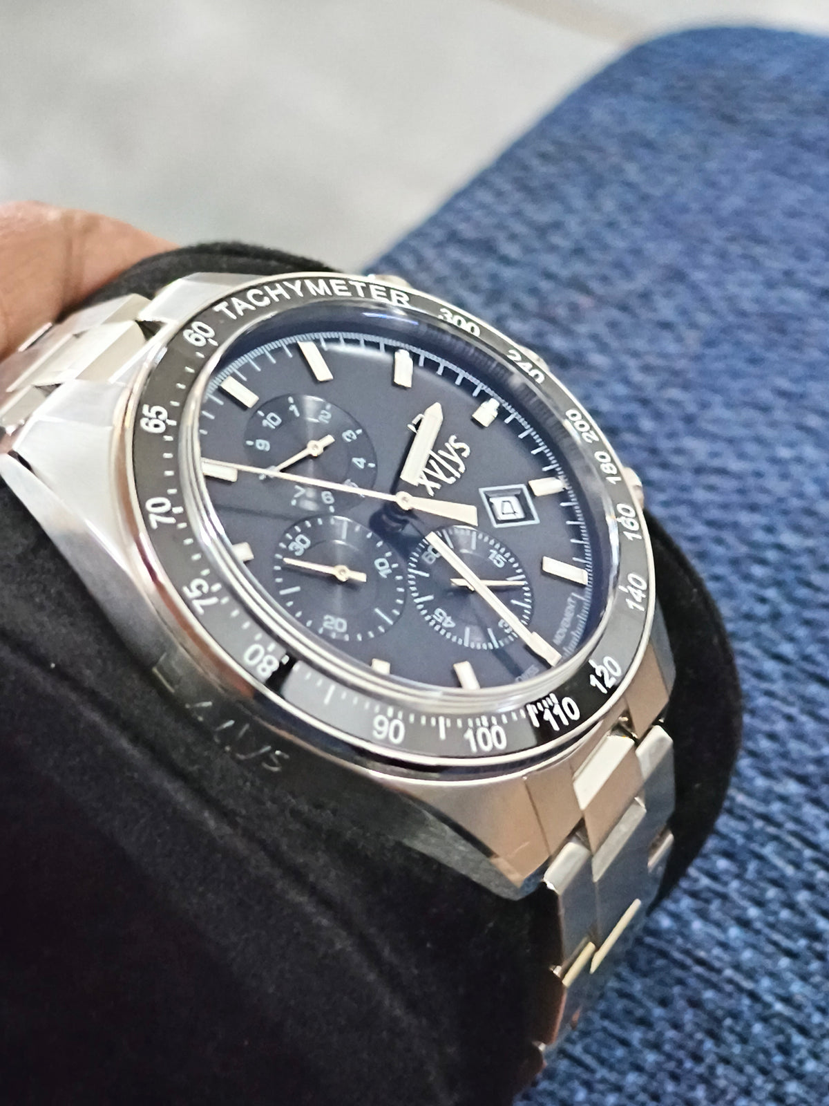 Xylys Chronograph Brand New with Steel Case, Black Dial and Swiss Made Movement