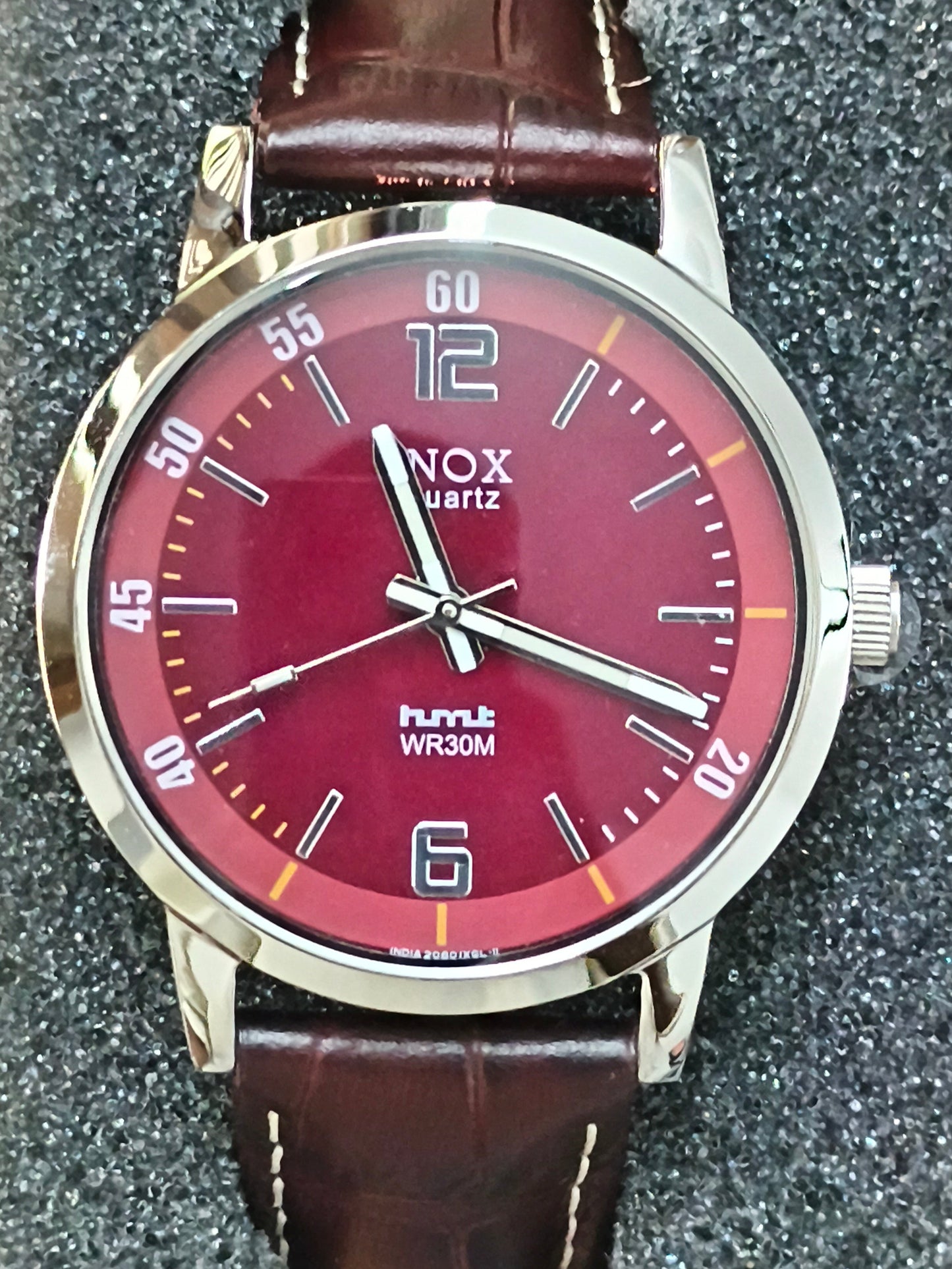 HMT INOX IXGL 11 Watch with Maroon Dial