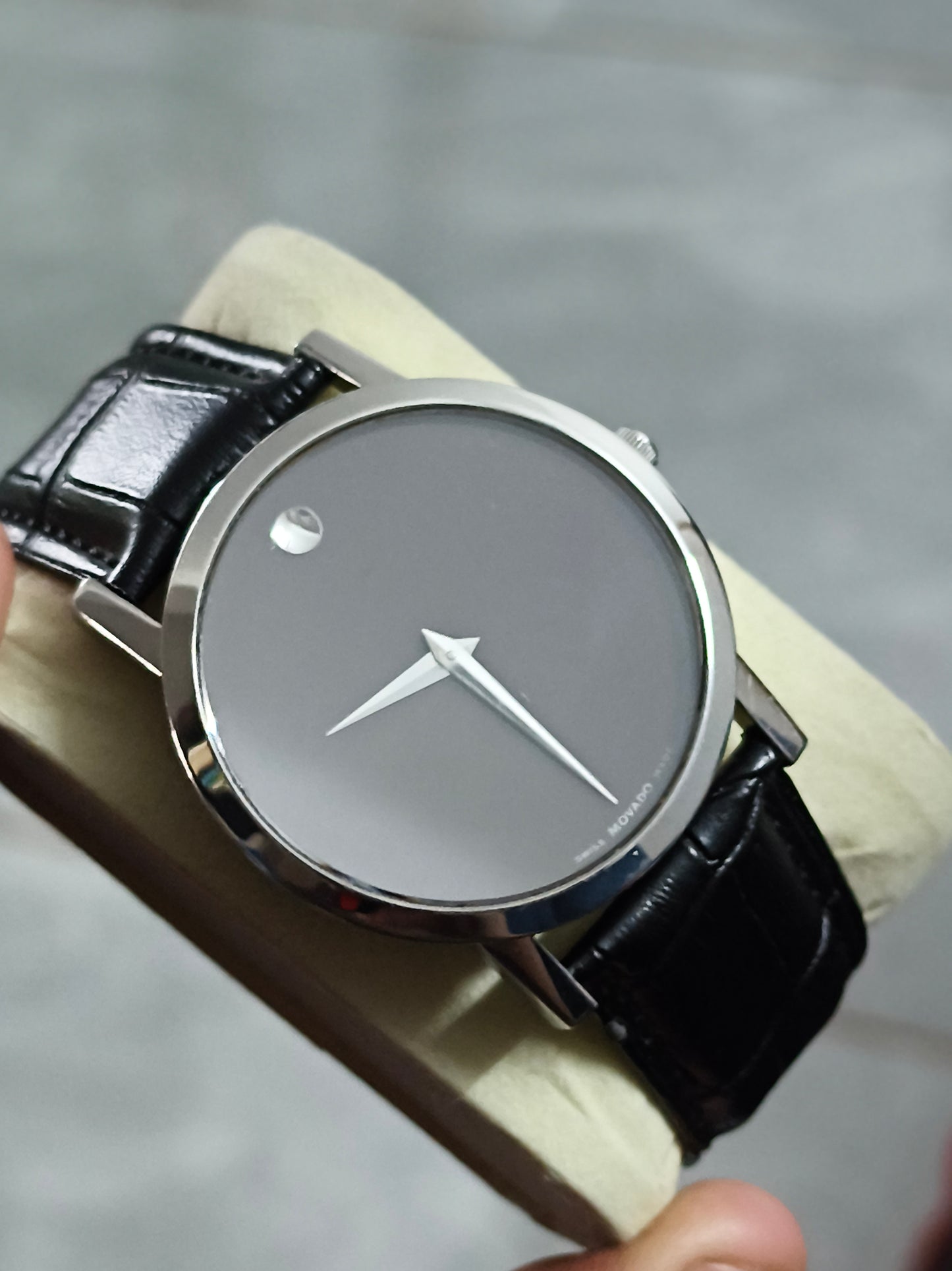 Movado Museum Quartz 40mm Watch with a Black Dial