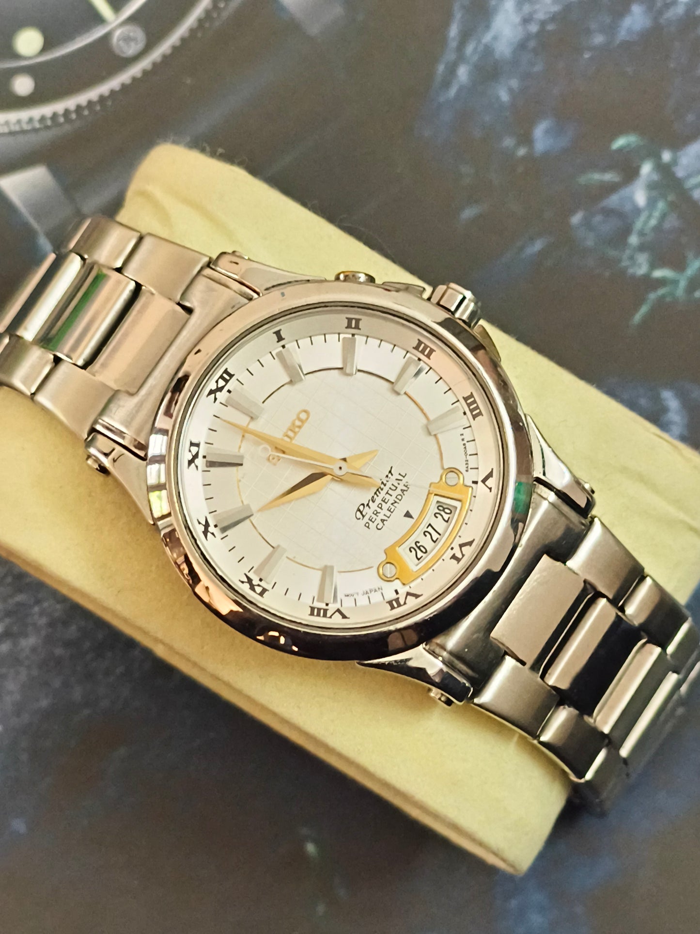 Seiko Premier Perpetual Calendar Watch, SNQ Series, Neo-Vintage