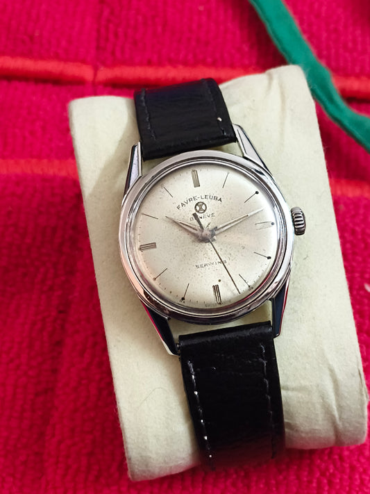 Favre Leuba Vintage Mechanical Sea King Watch 32mm Version with Silver Dial