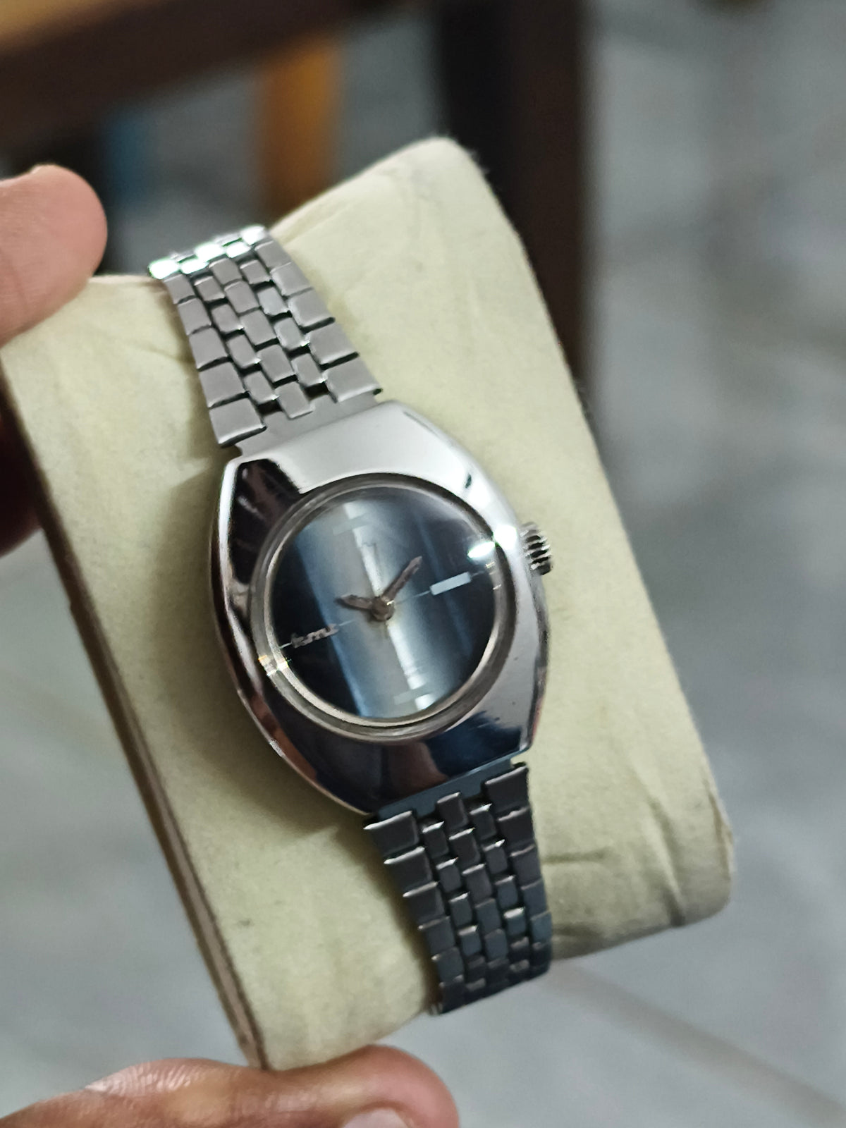 HMT Asha Hand-wound Vintage Watch with a Gradient Dial