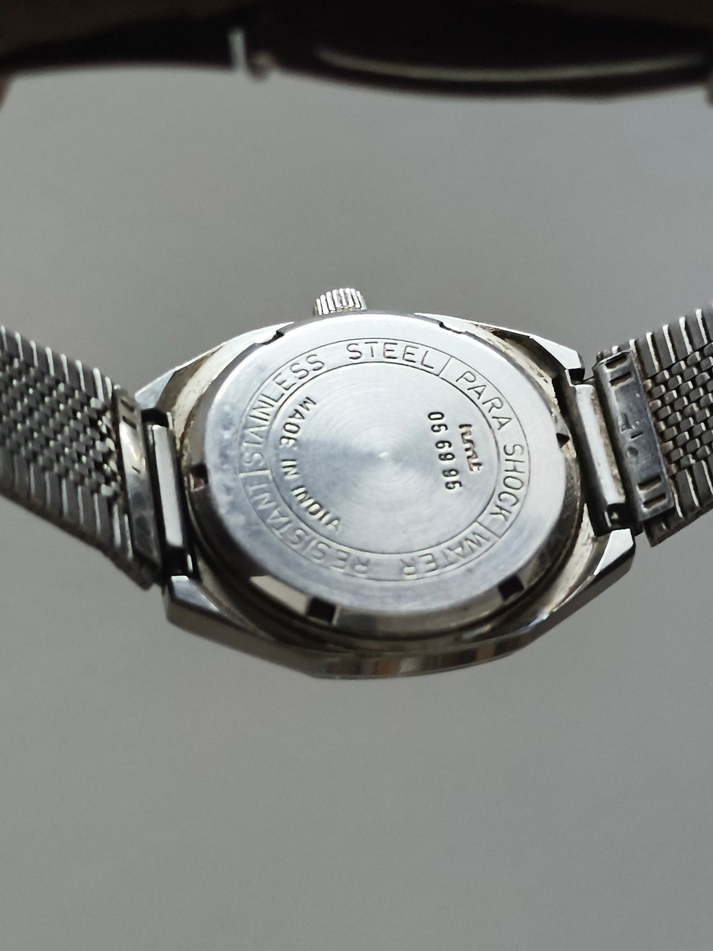 HMT Gautam Mechanical Watch with Grey Check-pattern Dial
