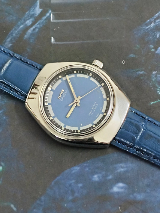 HMT Chetak Hand-wound Vintage Watch with an Indigo Blue Dial