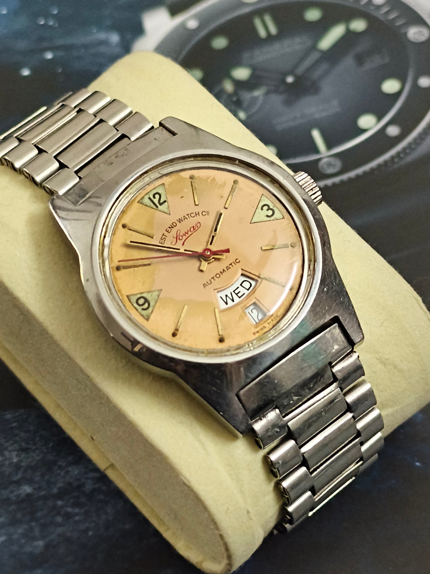 West End Sowar Day Date Automatic Vintage Watch with a Copper-toned Dial