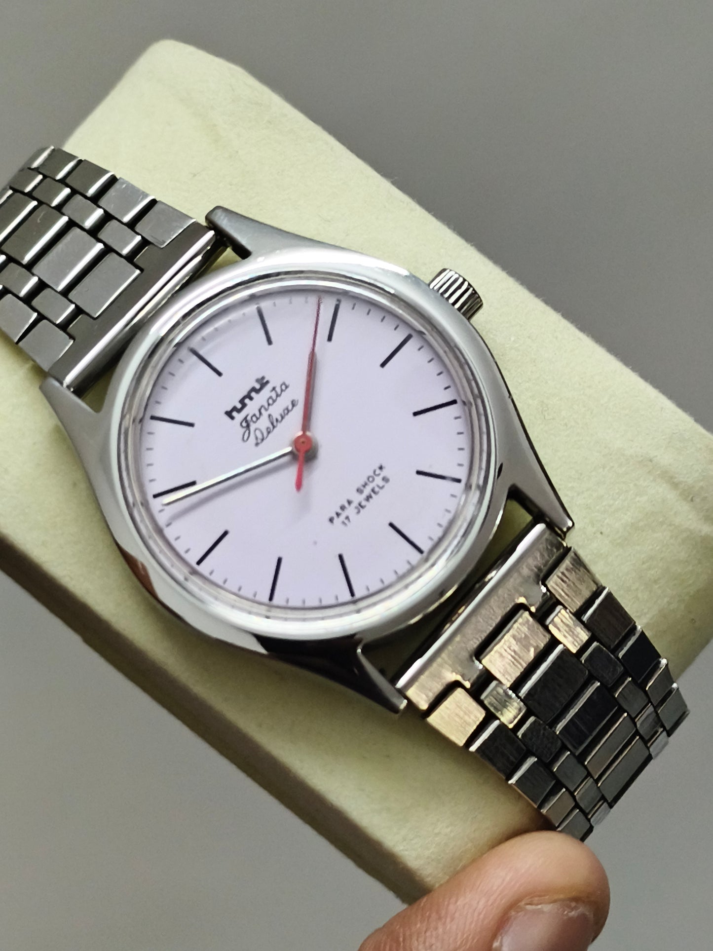 HMT Janata Mechanical Watch with Lavender Dial