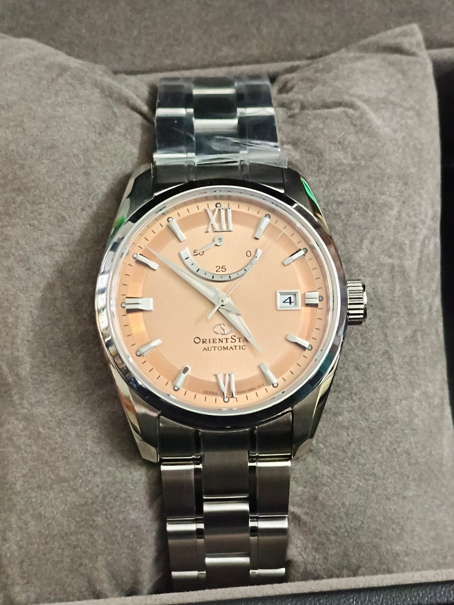 Orient Star Contemporary Date Automatic Watch with a Copper-toned Dial (RE-AU0108G)