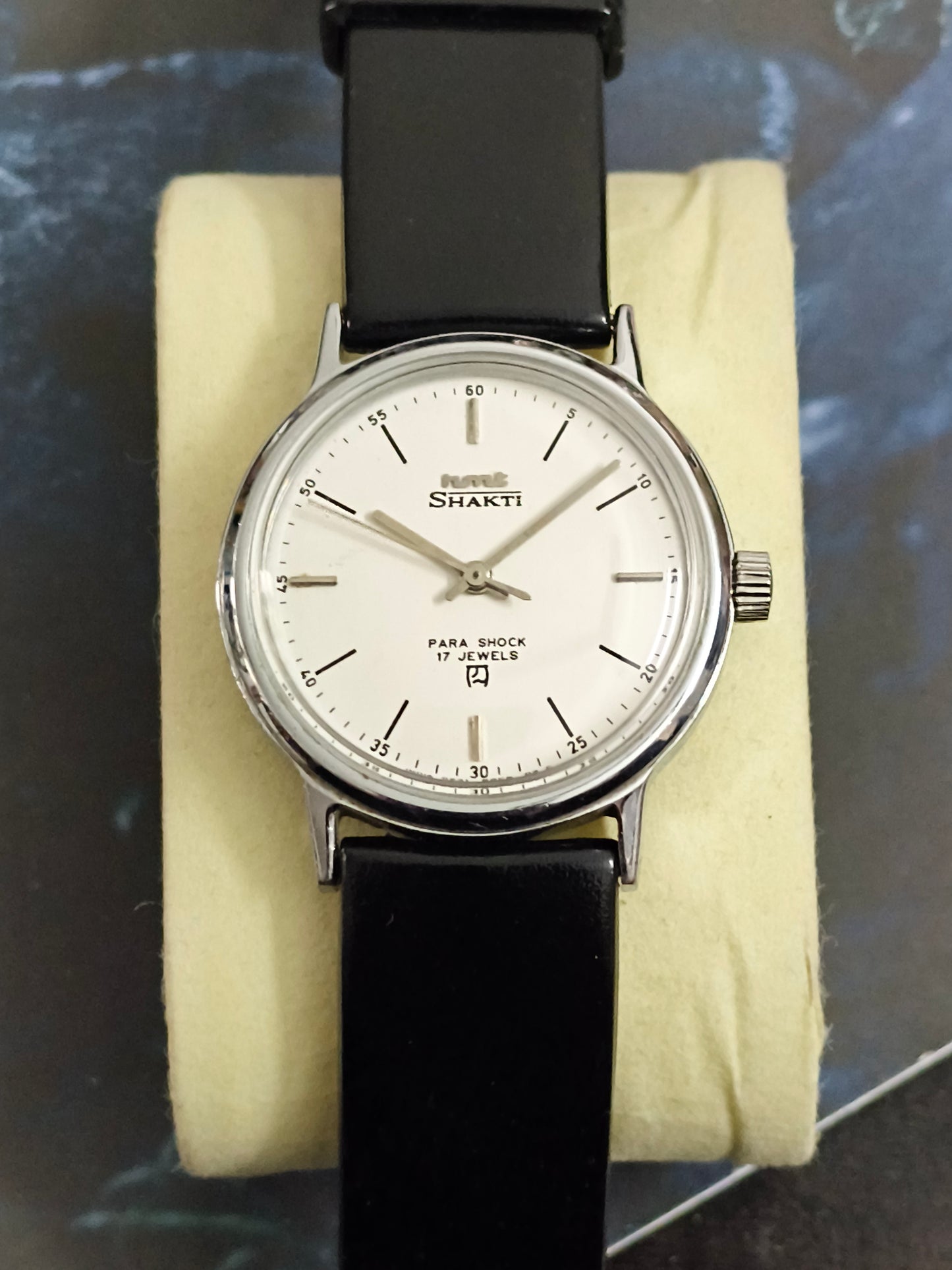 HMT Shakti Hand-wound Mechanical Watch with a White Dial
