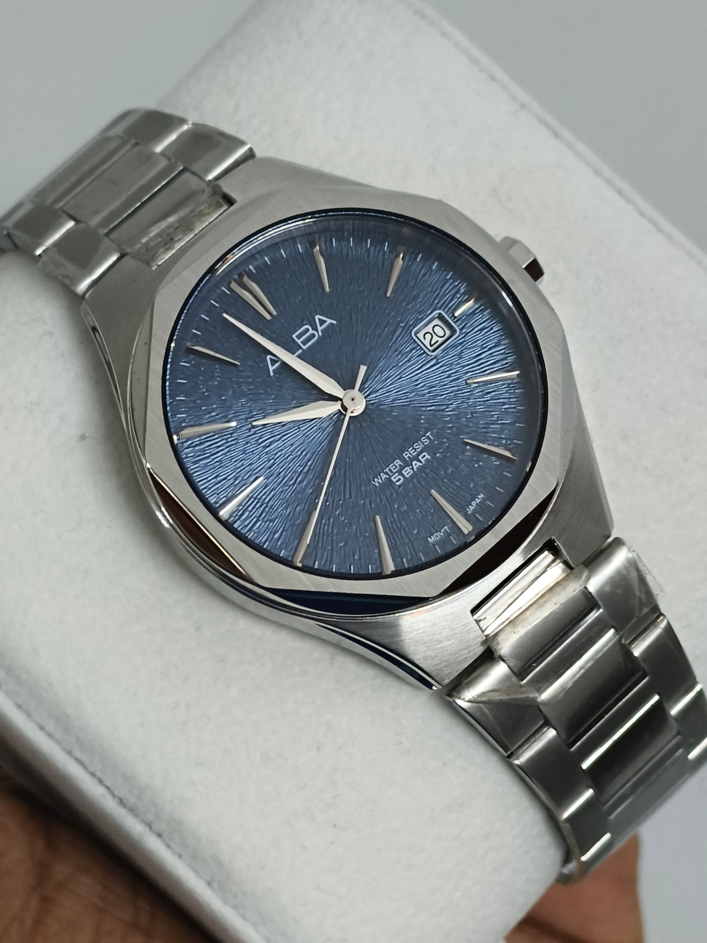ALBA Prestige 40mm Quartz Watch with Blue Mount Iwate Dial