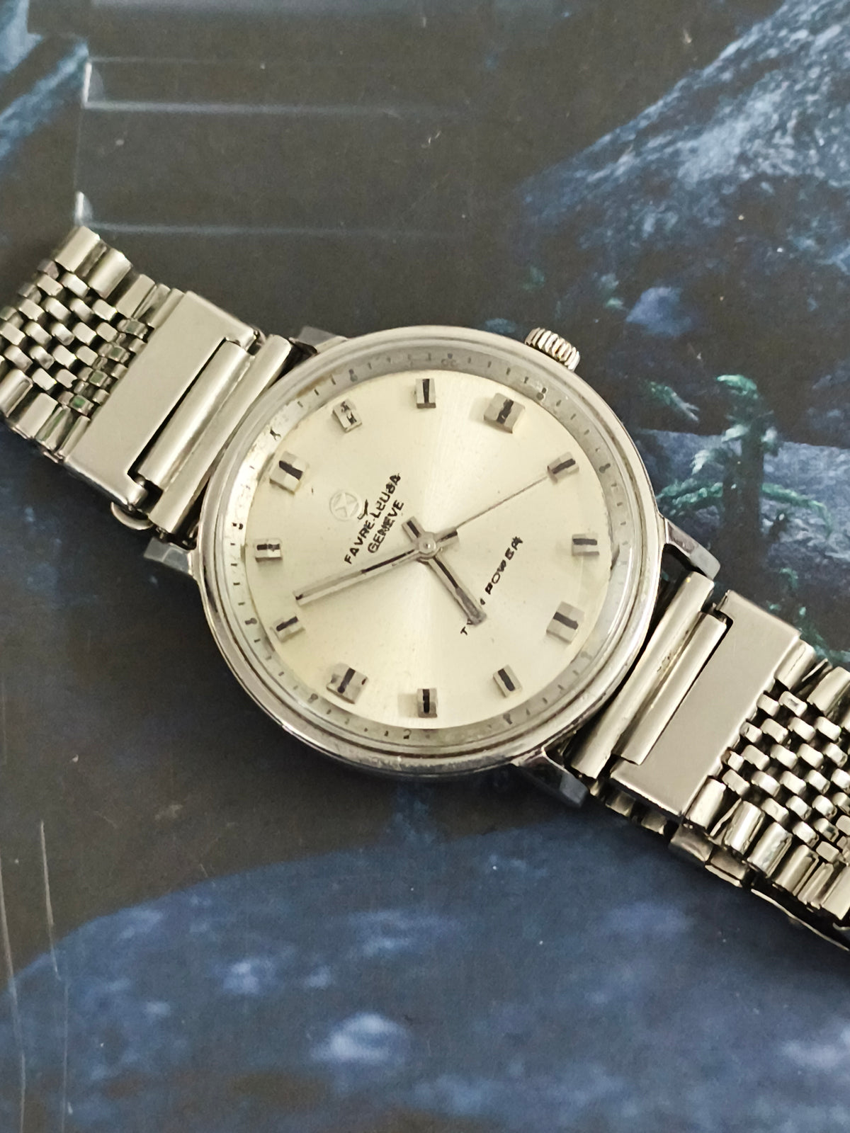 Favre Leuba Twin Power Hand-wound Vintage Watch with a Silver-toned Dial