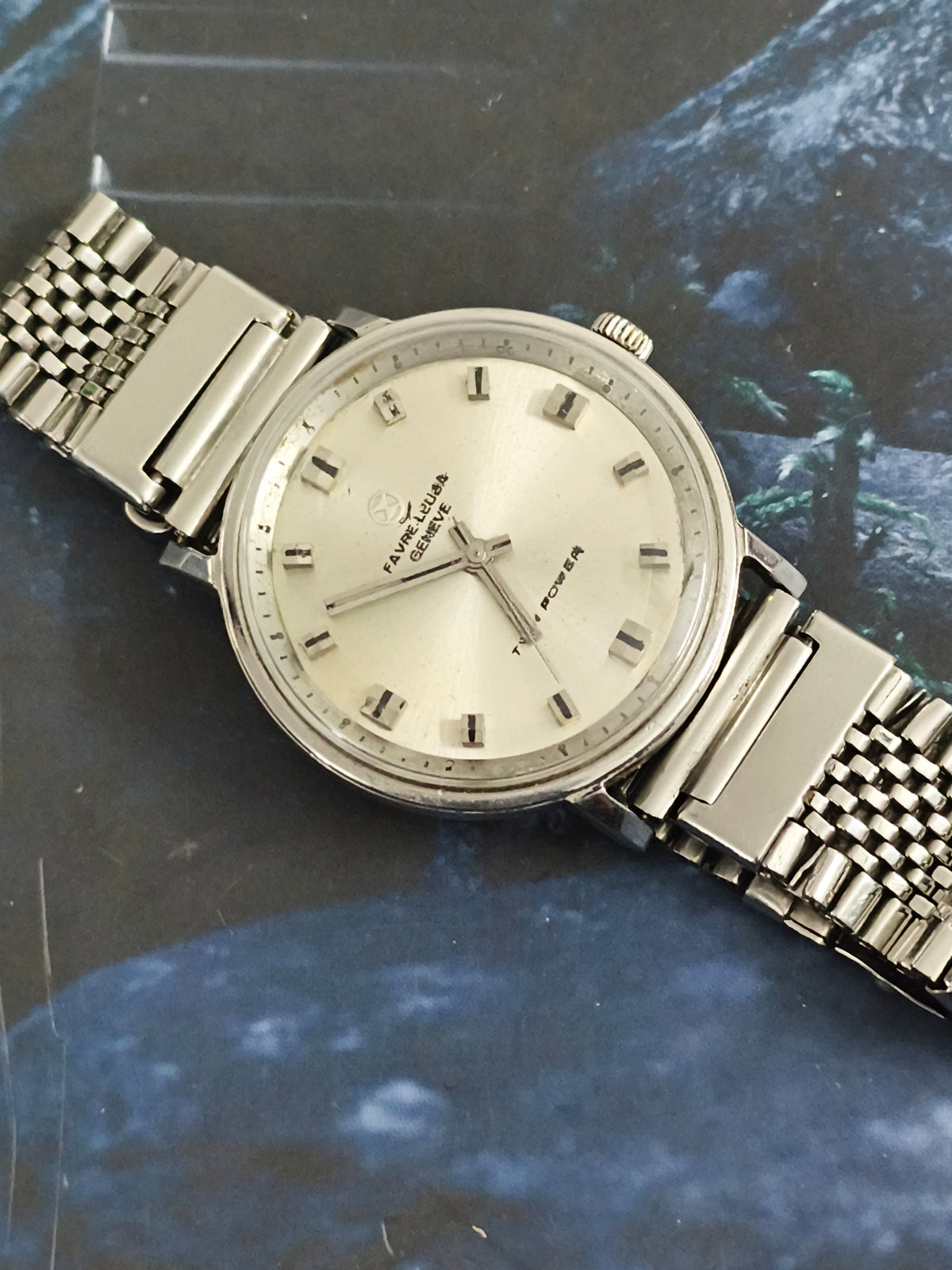 Favre Leuba Twin Power Hand-wound Vintage Watch with a Silver-toned Dial