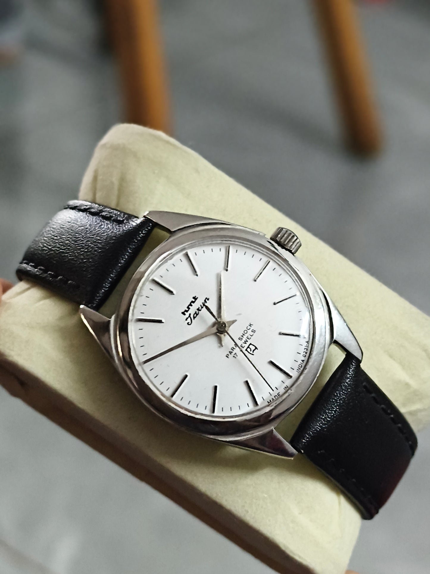 HMT Tarun Hand-wound Watch with White Dial, Mint Condition