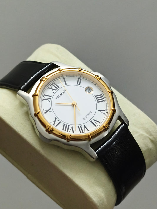 HMT Roman Quartz Watch with White Dial