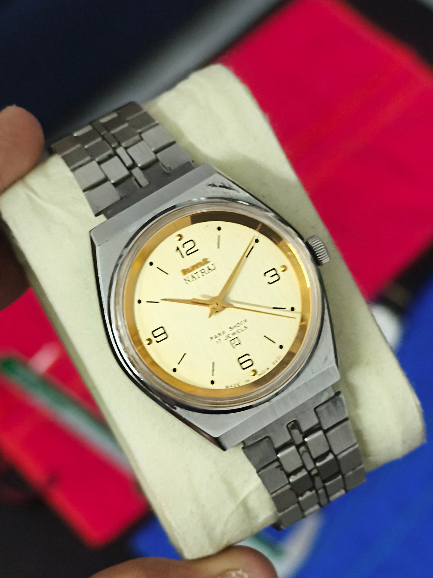 HMT Nataraj Hand-wound Watch with Gold-toned Dial