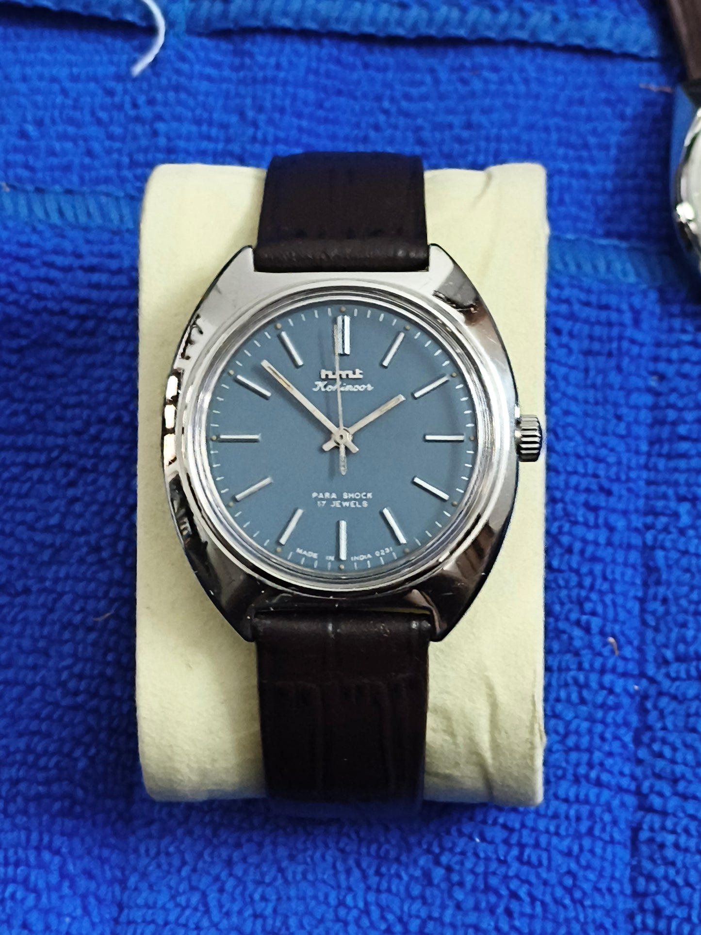 HMT Kohinoor Hand-wound Mechanical watch with a Matte Blue Dial