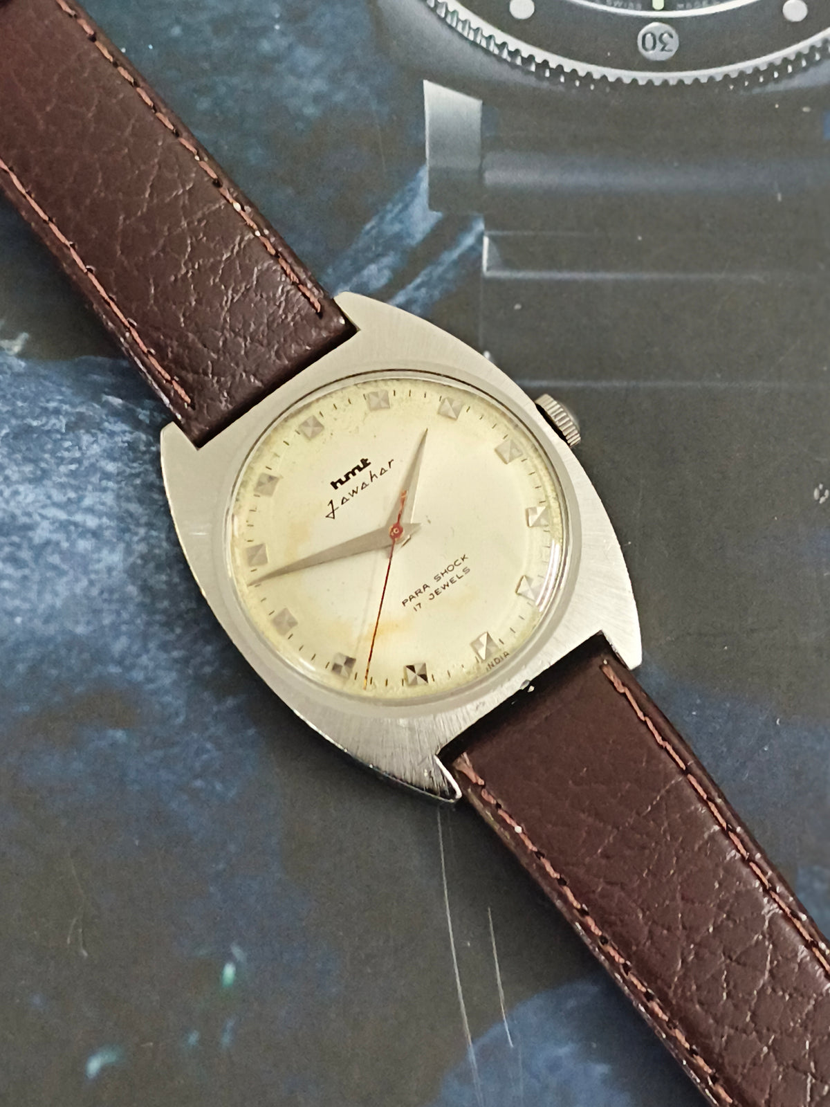 HMT Jawahar Hand-wound Vintage Watch with a Silver-toned Dial, Circa 1976