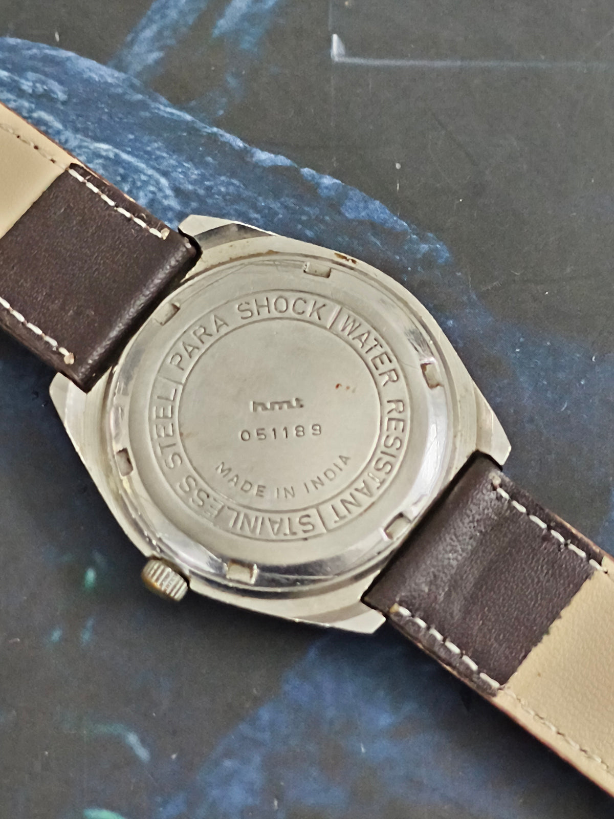 HMT Karthik Hand-wound Vintage Watch with a Golden & Maroon Dial