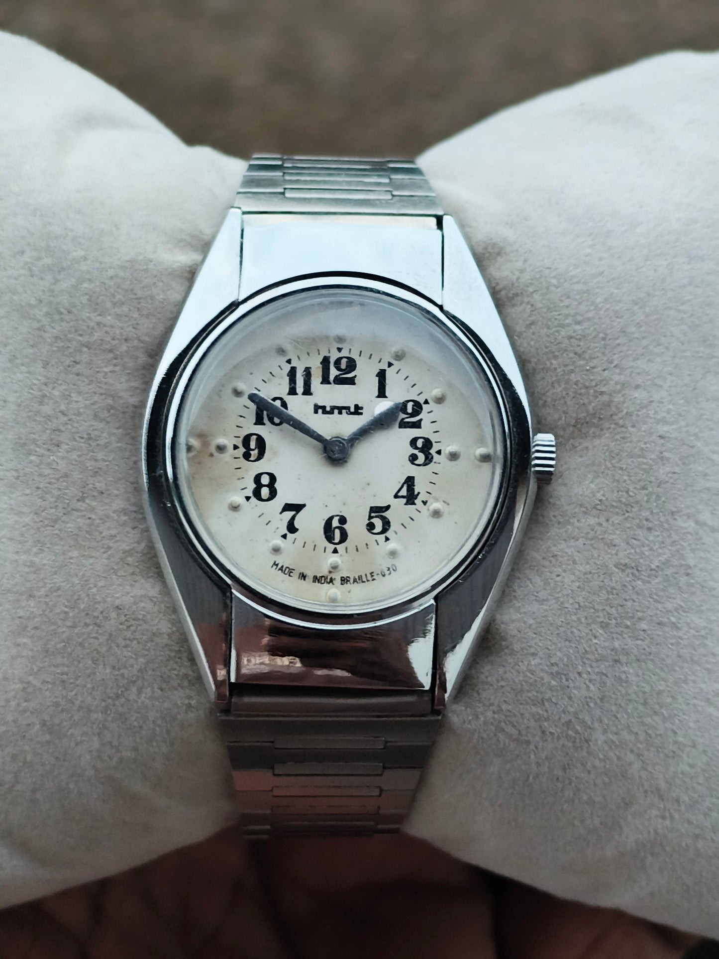 HMT Braille mechanical watch a rare vintage find