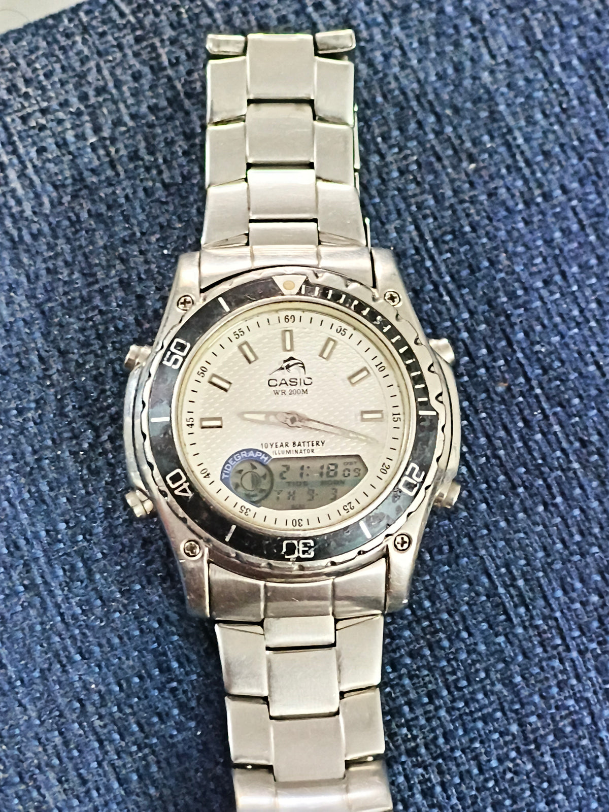 Casio MDV 700 Marlin Ana-Digi Watch with Tidegraph Moonphase, Pre-owned