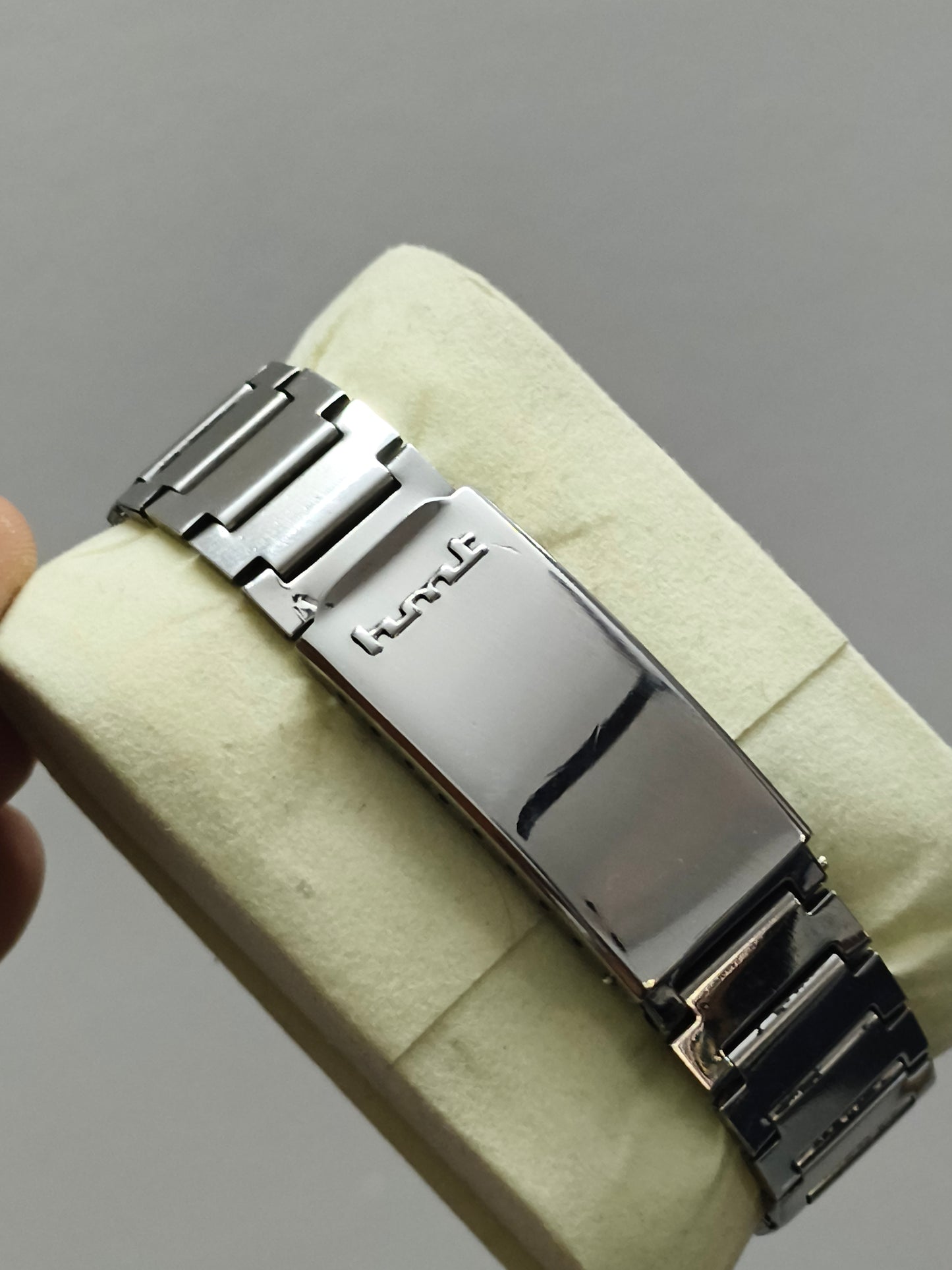 HMT Kohinoor Mechanical Watch with Black Dial and Steel Indexes