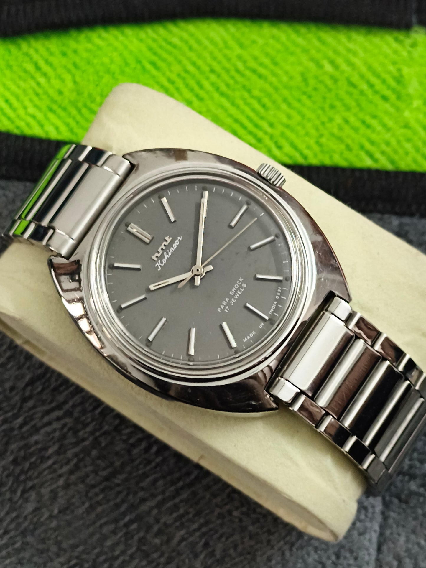 HMT Kohinoor Mechanical Hand-wound Watch with Grey Dial