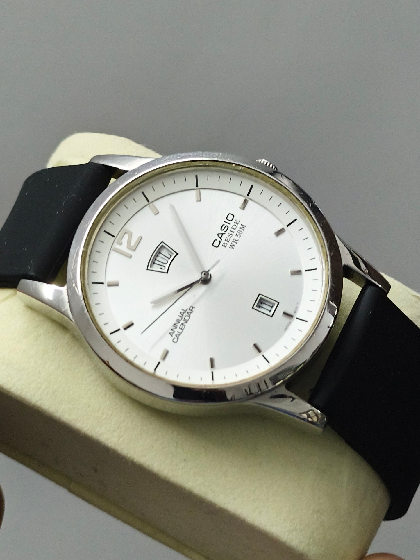 Casio Quartz Annual Calendar Watch BEM-102
