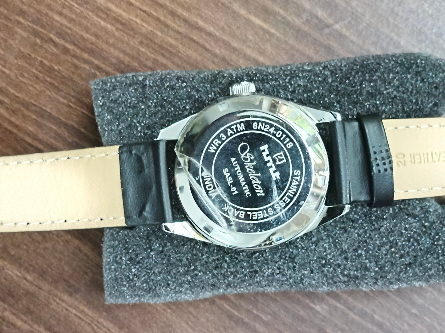 HMT Skeleton Automatic Watch with Fluted Bezel (with original box and papers)