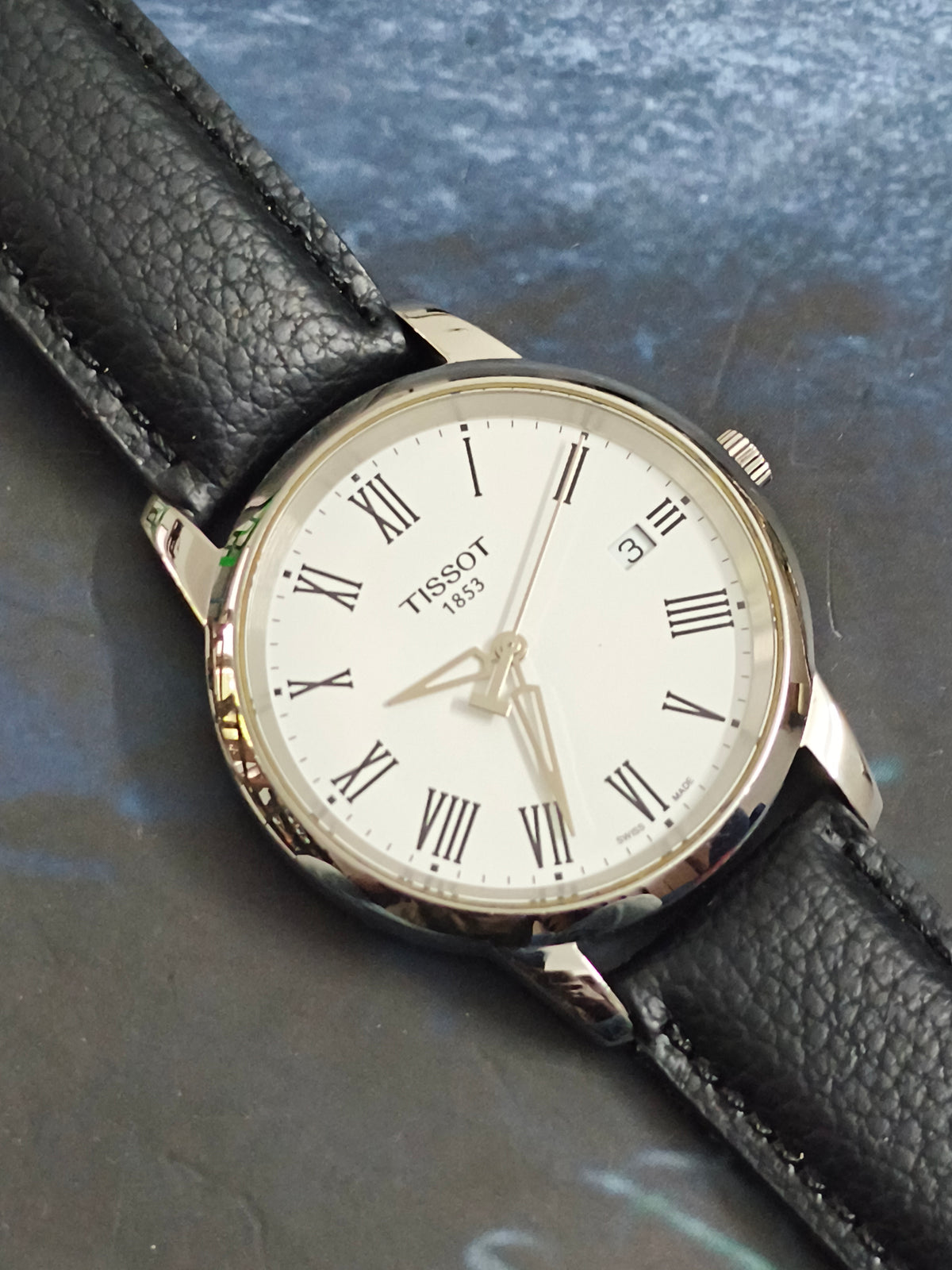 Tissot 1853 Quartz Watch Neo-Vintage with a White Dial
