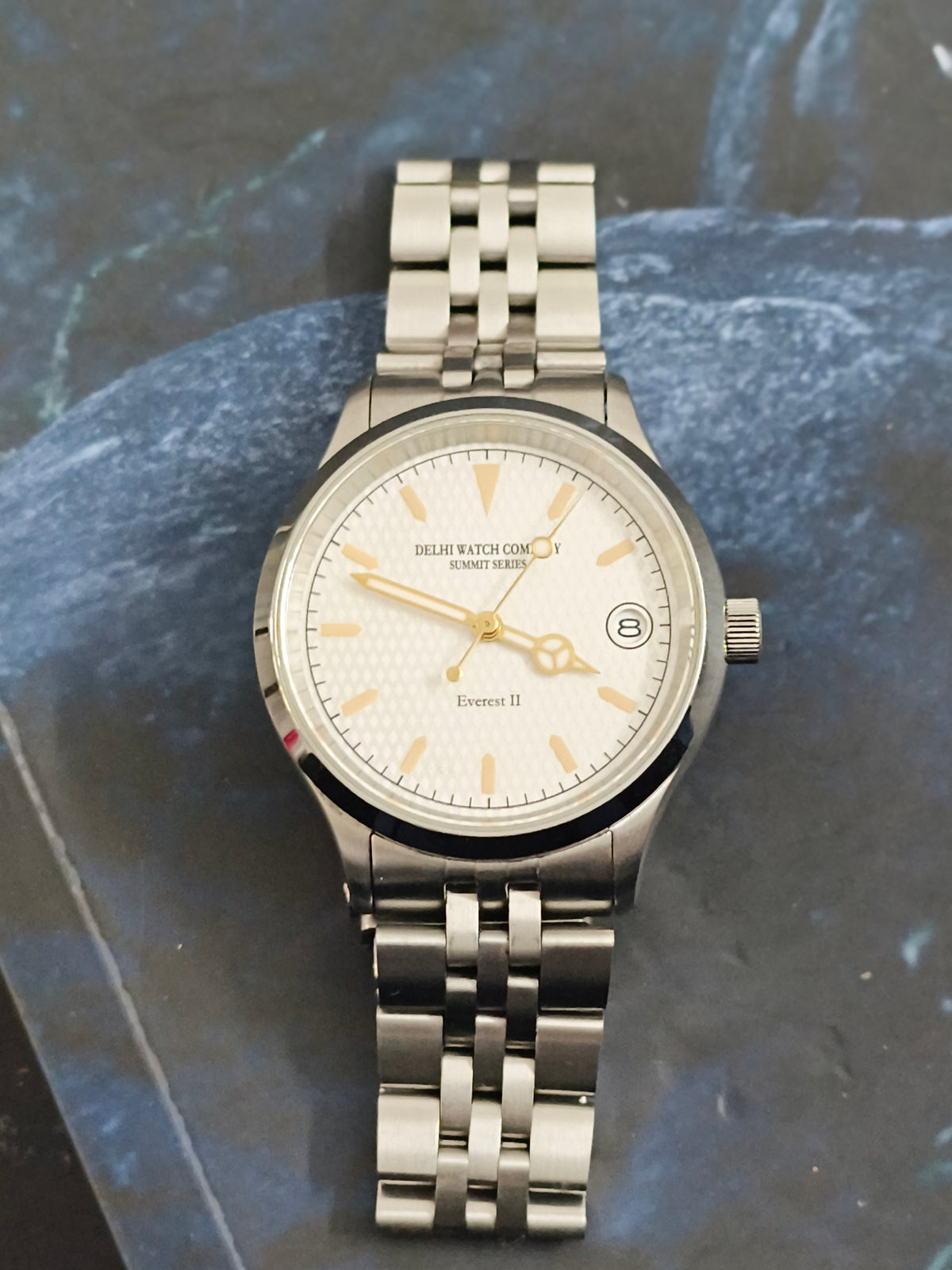 DWC Everest II Automatic Watch with a White Dial and NH35 Movement, Pre-owned