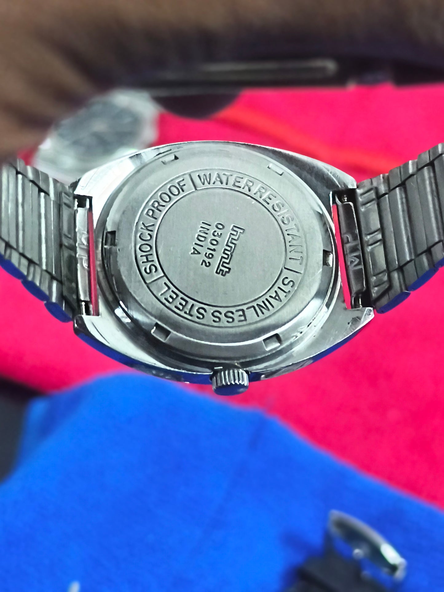HMT Vijay Hand-wound Mechanical Watch with a Brushed Silver-toned Dial