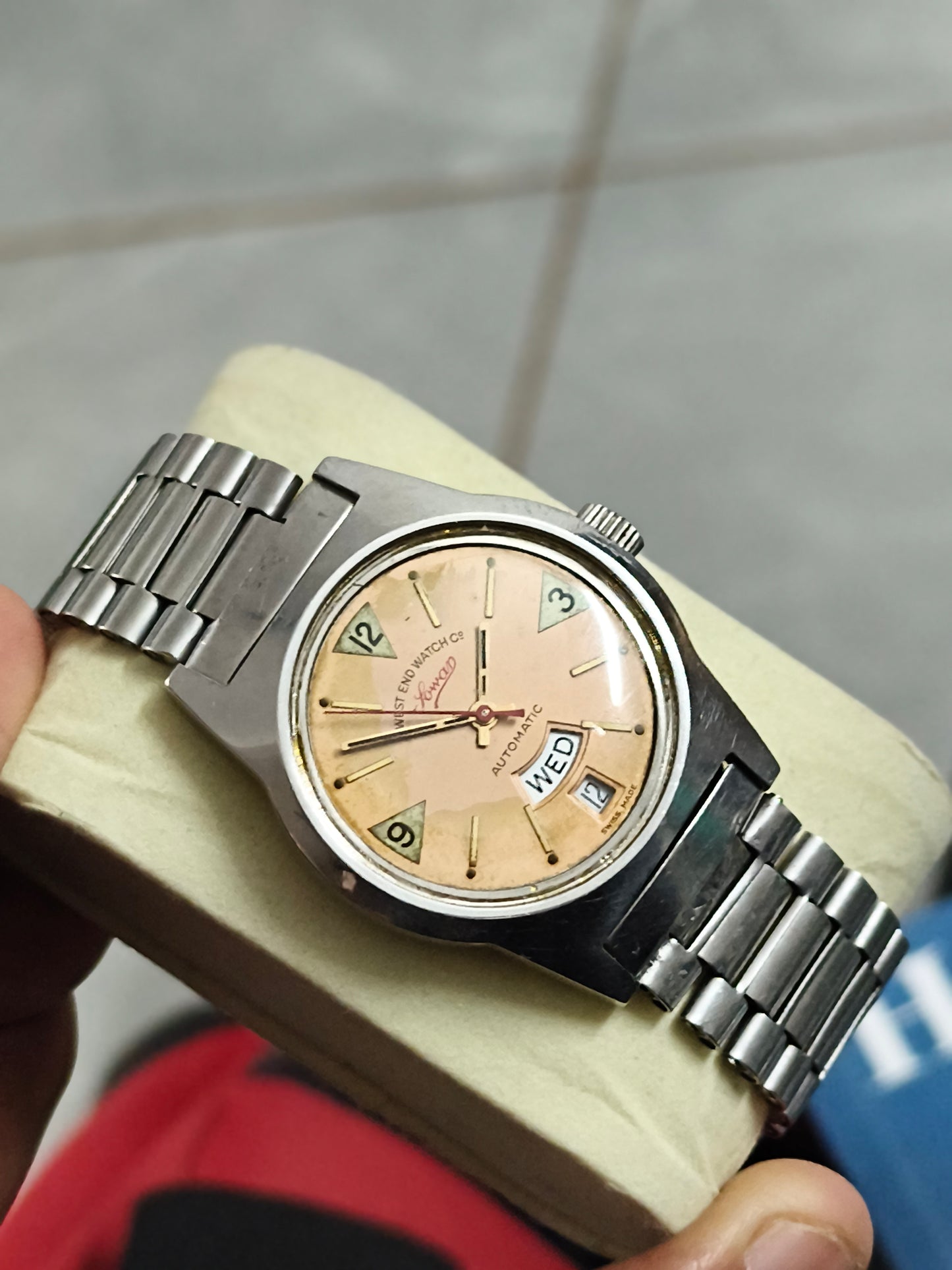 West End Sowar Day Date Automatic Vintage Watch with a Copper-toned Dial