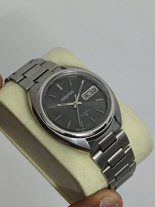 Seiko 5 Actus Vintage Watch with Grey Sun-burst Dial