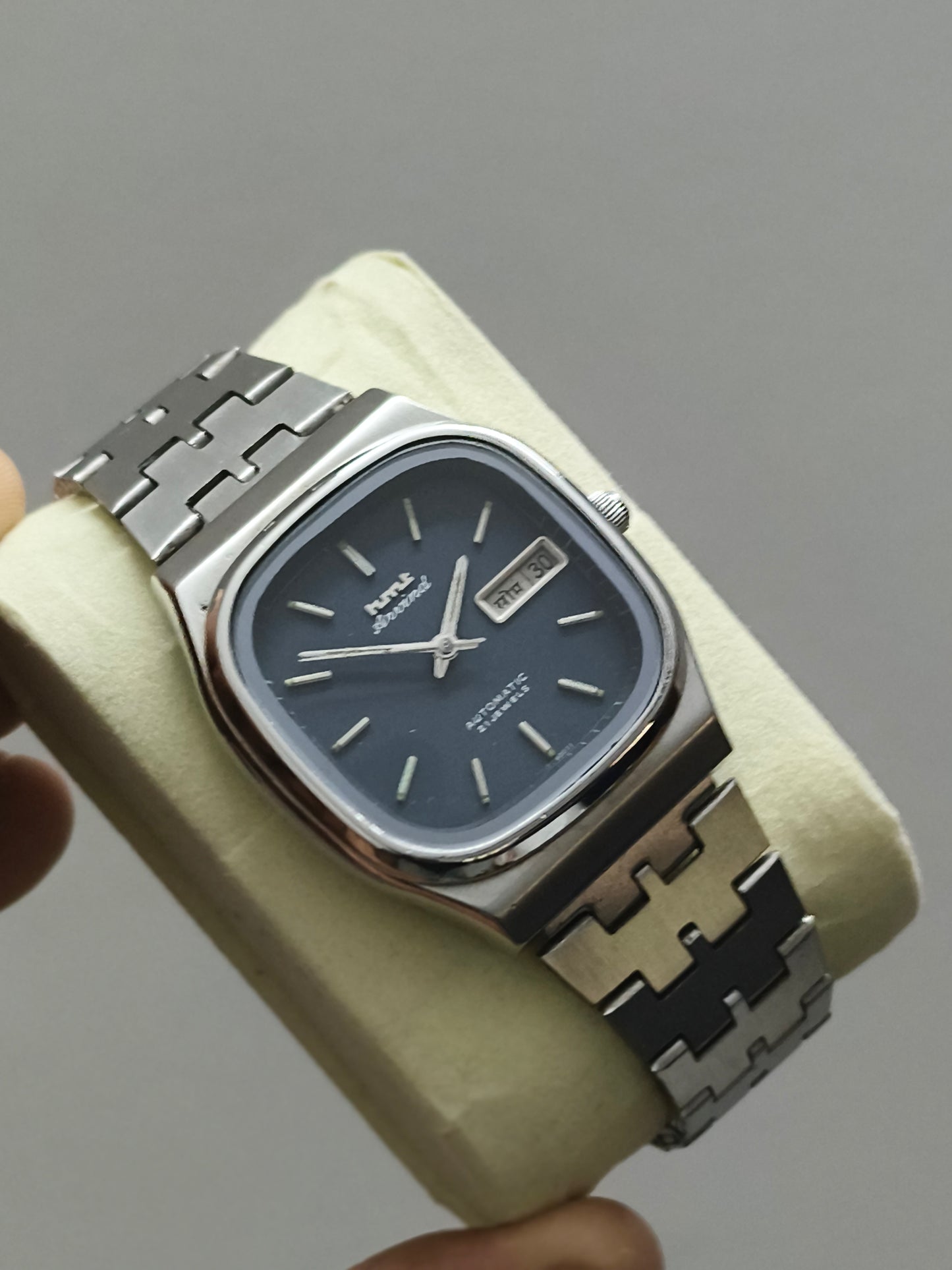 HMT Aravind Automatic Watch with Dark Blue Dial