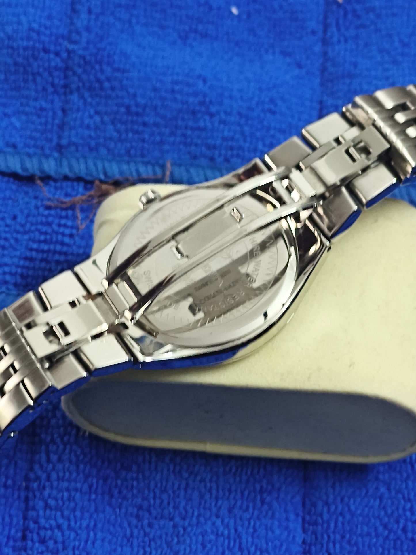 Continental Swiss Made Quartz Watch with a Black Guilloche Dial