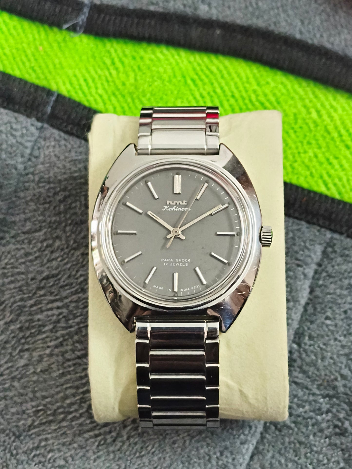 HMT Kohinoor Mechanical Hand-wound Watch with Grey Dial
