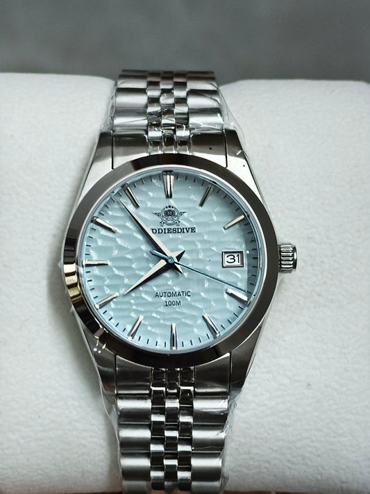 ADDIESDIVE 39mm Automatic Watch with Ice Blue Sand-dune Dial