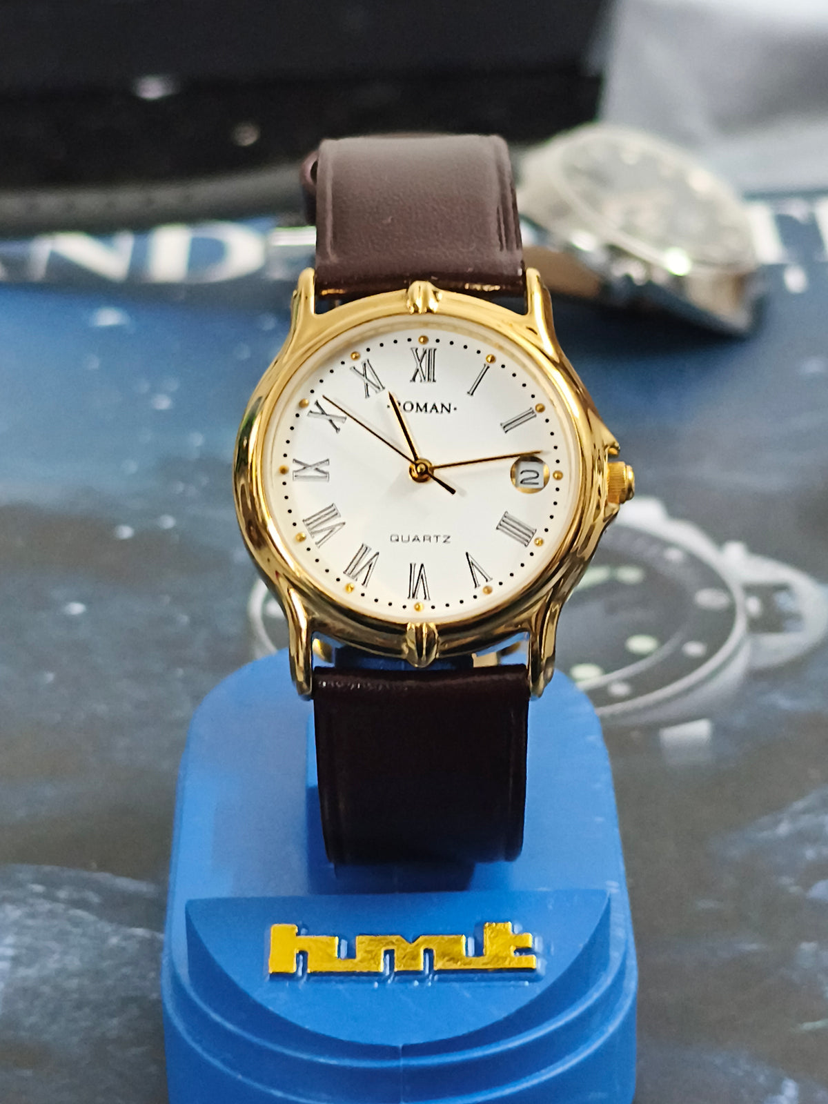 HMT Roman Quartz Watch 32mm Version with a White Dial