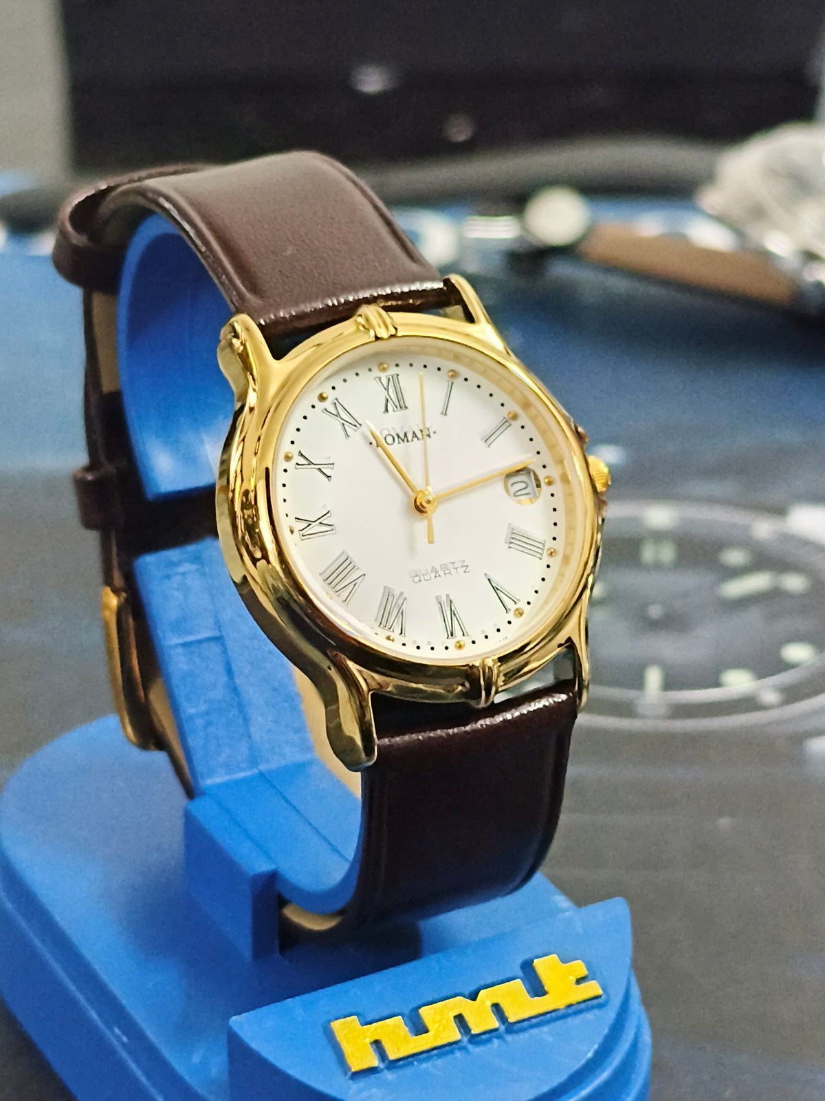 HMT Roman Quartz Watch 32mm Version with a White Dial