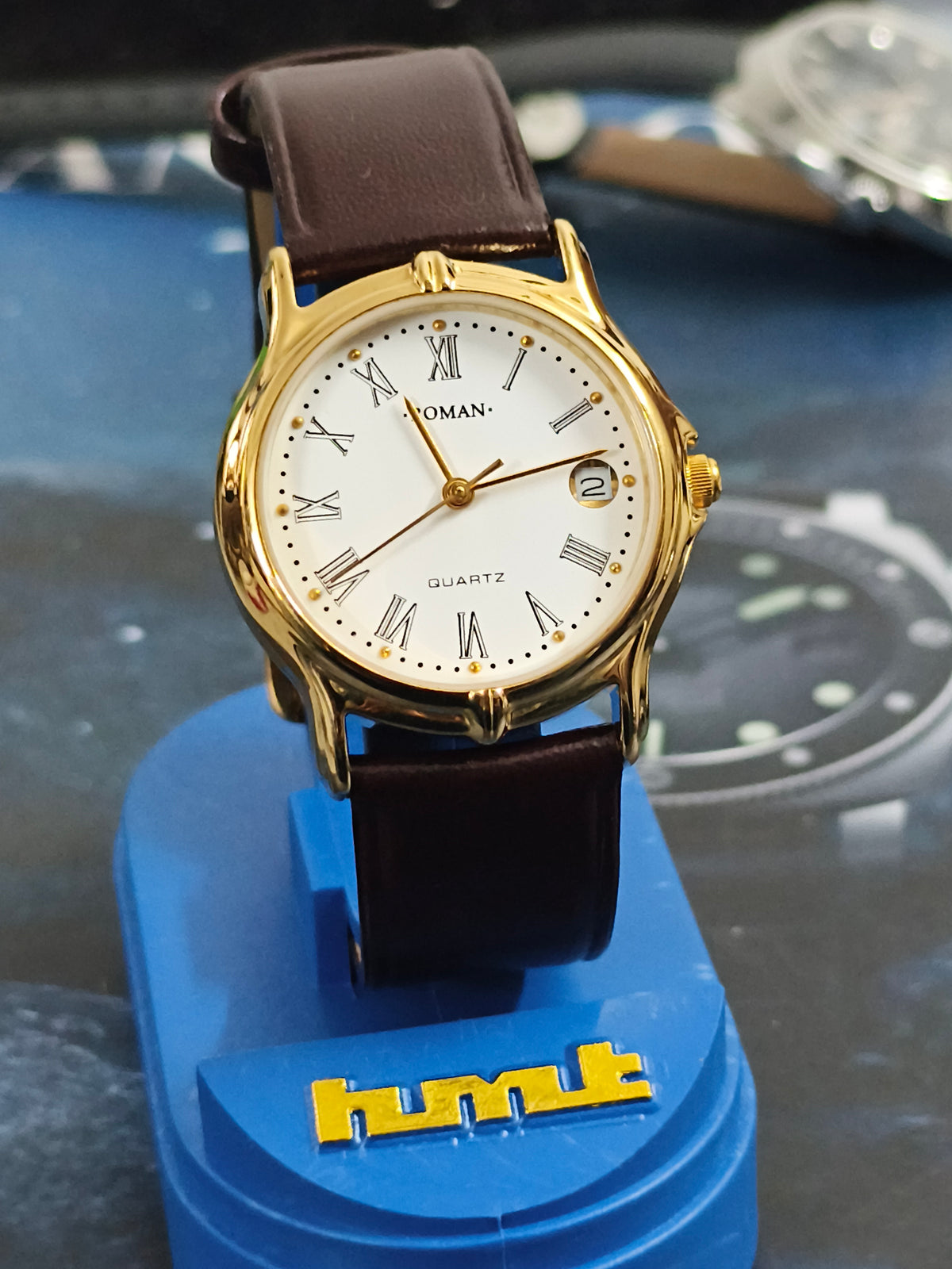 HMT Roman Quartz Watch 32mm Version with a White Dial