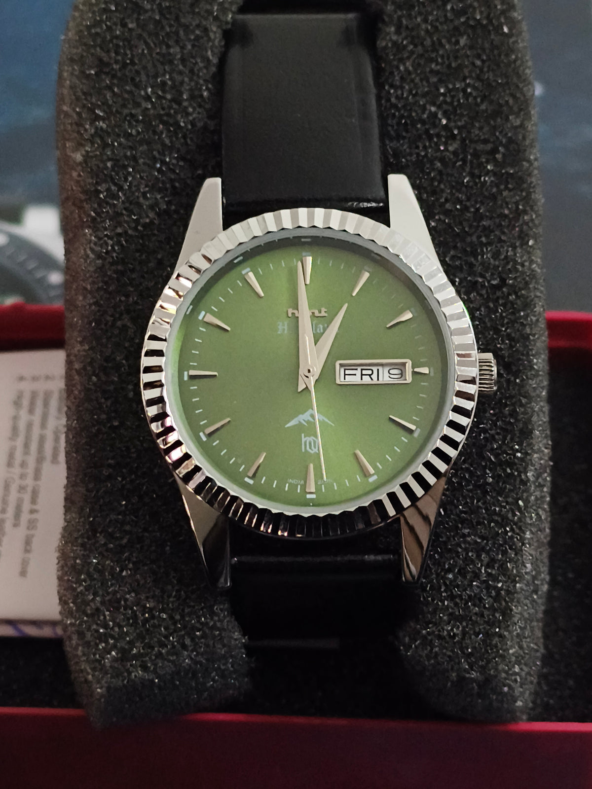HMT Himalaya HQ Quartz Watch with a Green Dial