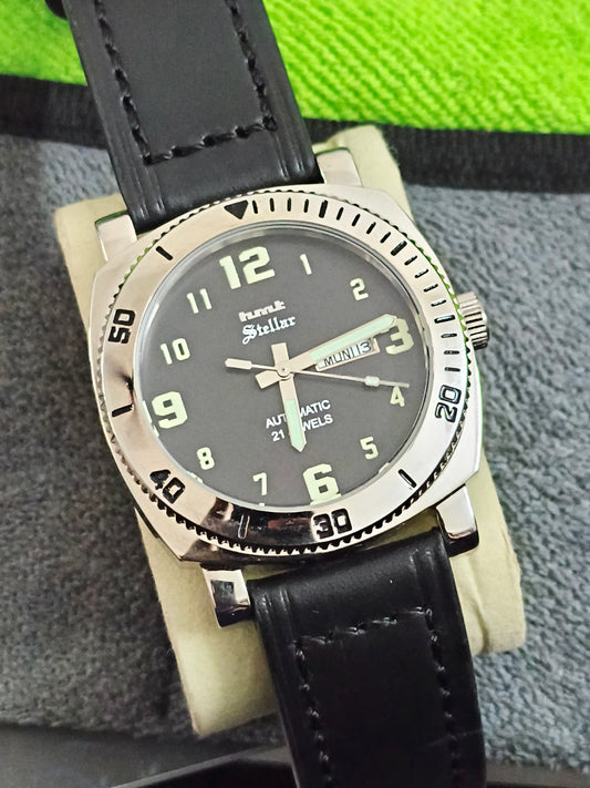 HMT Stellar Automatic Watch with a Black Dial