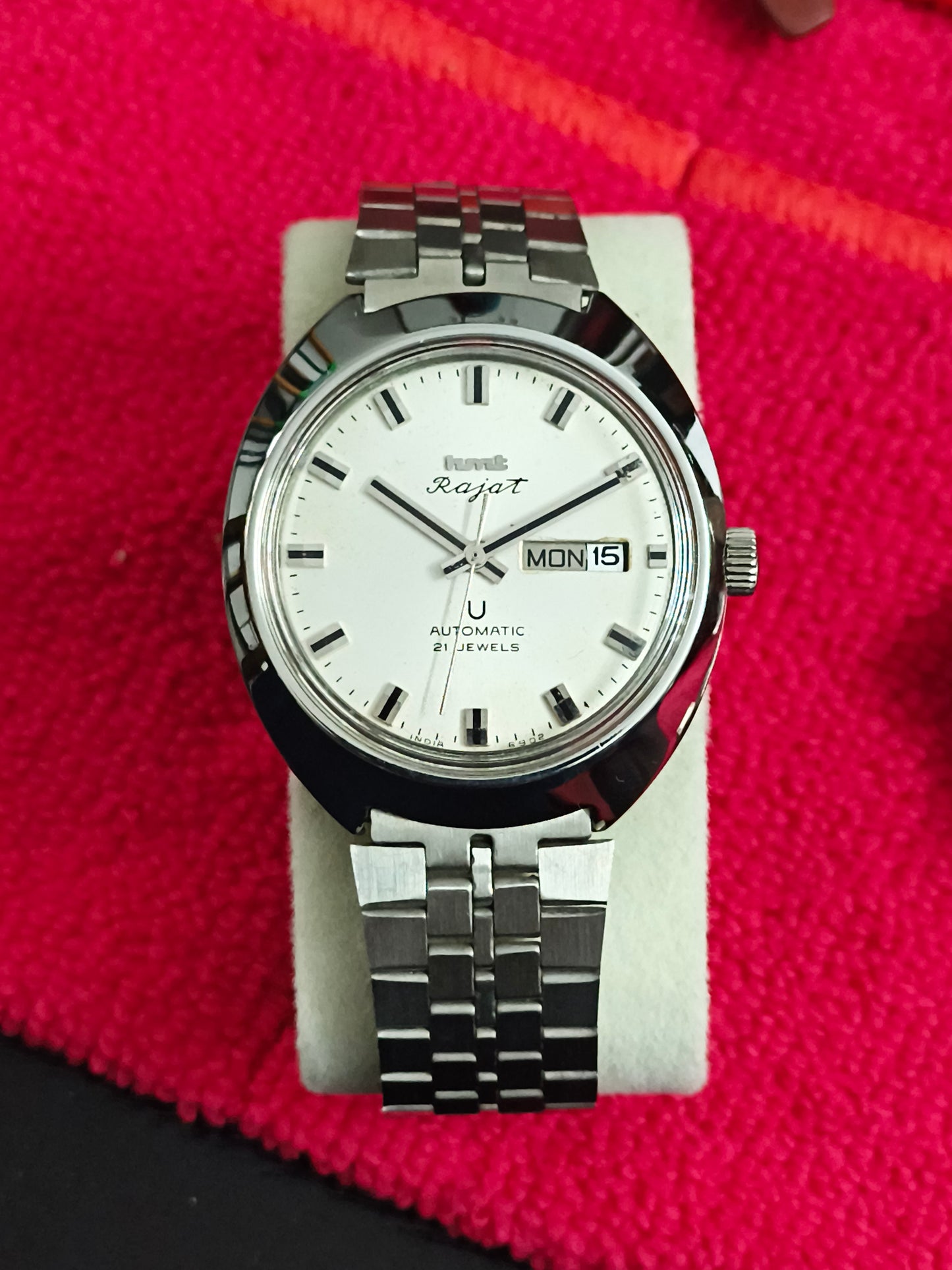 HMT Rajat Automatic Vintage Watch with White Dial