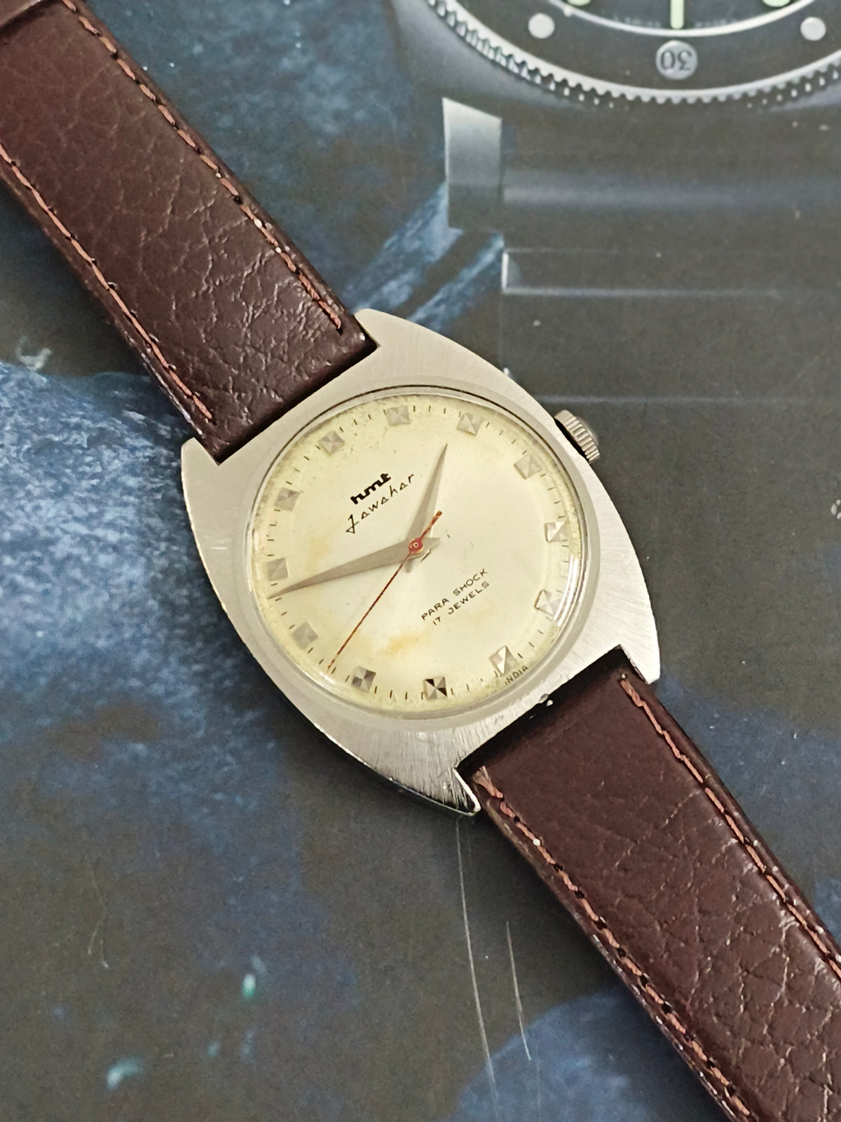 HMT Jawahar Hand-wound Vintage Watch with a Silver-toned Dial, Circa 1976