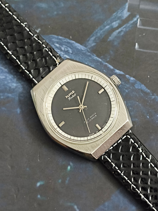 HMT Rohit Hand-wound Vintage Watch with a Black & White Panda Dial