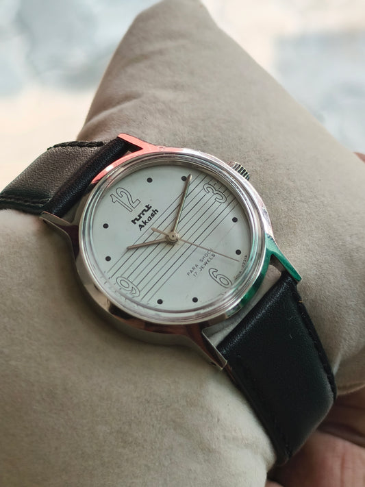 HMT Akash mechanical watch art deco dial