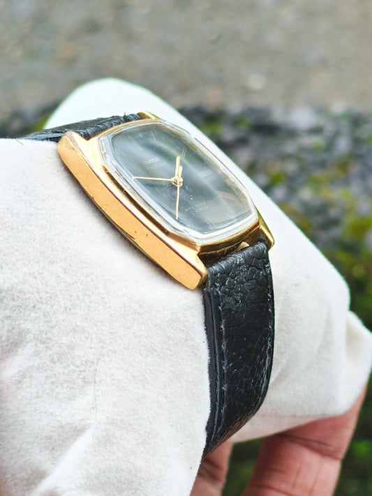 HMT Rachna Vintage Mechanical Watch with Black Dial